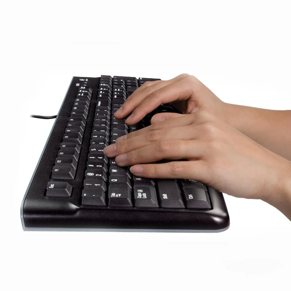 K120 USB Wired Keyboard (คีย์บอร์ดเชื่อมต่อสาย USB ทรงมาตรฐานราคาประหยัดแข็งแรงทนทาน คีย์แคปTH/EN