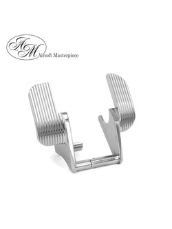 Airsoft Masterpiece Steel Thumb Safety Type 4 – SV Wide (Silver)