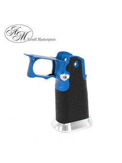 Airsoft Masterpiece Aluminum Grip for Hi-CAPA Type 6 - Infinity Grip Tape ver. (Blue)