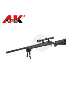 A&K M24 (Wood) Air Cocking Sniper Rifle - Black