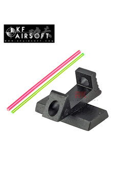 KF Airsoft Steel Front Sight with Fiber for Marui Hi-Capa 4.3 / 5.1