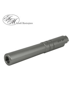 Airsoft Masterpiece Aluminum Threaded Outer Barrel for Hi-CAPA 4.3 (Grey)