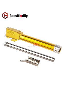 GunsModify KKM Stainless Steel Threaded Barrel Set For TM G17 (Gold Titanium Nitride)