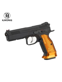 KJ Works CZ Shadow 2 Orange Grip & Magwell (Gas Version)