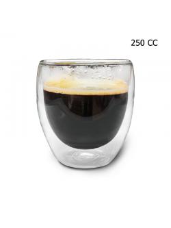 Double wall coffee glass 250 cc. 1610-339