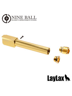 LAYLAX Nine Ball Marui G19 Non-Recoil Fixed 2WAY Outer Barrel - Gold