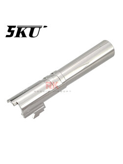 5KU Stainless Steel Threaded Outer Barrel for Marui Hi-CAPA 4.3 (Silver)