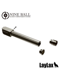 LAYLAX Nine Ball Marui G17 Gen4 Non-Recoil Fixed 2WAY Outer Barrel - Gun Metal