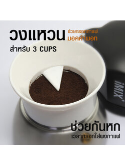 วงแหวนช่วยกรอกกาแฟมอคค่าพอท Ø53 mm. สำหรับ 3 cups