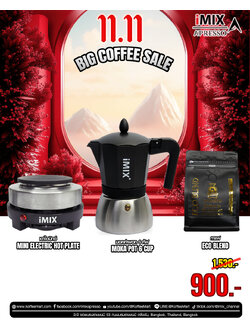 iMix Stove | 6-Cup Mocha Pot | ECO BLEND Coffee