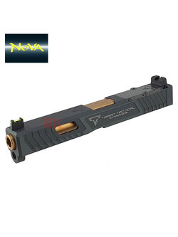 Nova CNC Aluminum TTI G17 RMR Slide Kit for Marui G17 Gen3 (Shiny Black)