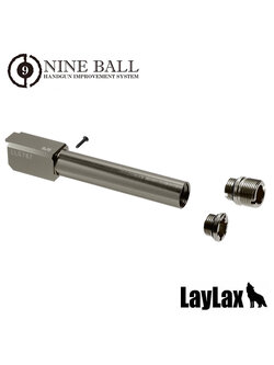 LAYLAX Nine Ball Marui G19 Non-Recoil Fixed 2WAY Outer Barrel - Gun Metal