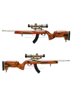 CL Project A+ Studio Ruger 10/22 GBB (Custom Made Wood Stock) KJ KC02 System (Silver)