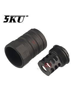 5KU 360 X12 Muzzle Brake with Blast Shield 14mm CCW (5KU-338)