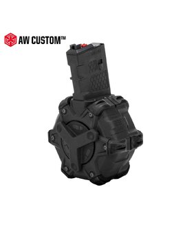 AW 350rds Drum Magazine for AR / M4 GBB (Black)