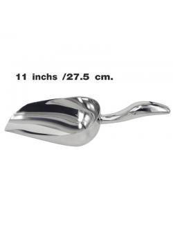 ที่ตักน้ำแข็ง กรวยตักวัตถุดิบ กรวยตักน้ำแข็ง ขนาด 11 นิ้ว หรือ 27.5 ซม. ด้ามโค้ง 1606-021