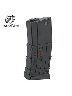 Snow Wolf 130rds LANCER Mid-Cap Magazine for M4 AEG (Black)