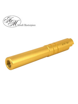Airsoft Masterpiece Aluminum Threaded Outer Barrel for Hi-CAPA 4.3 (Gold)