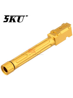 5KU LANTAC 9INE Fluted Outer Barrel for Marui G17 (Gold)