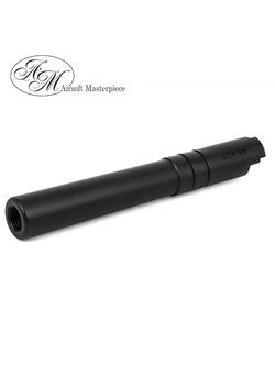 Airsoft Masterpiece .45 ACP ALUMIINUM Threaded Fix Outer Barrel for Hi-CAPA 5.1 (Black)