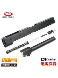 Guarder G34 6061 Aluminum CNC Slide & Steel Barrel Kit for Marui G17 (Standard Ver. Black)