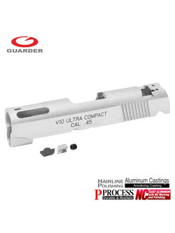 Guarder Aluminum Slide for Marui V10 - Silver Polishing