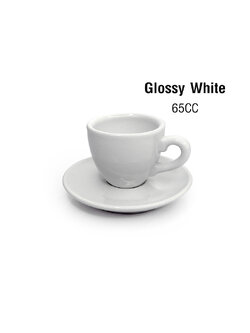 Espresso cup 65CC.(S) with saucer Glossy White 1618-072
