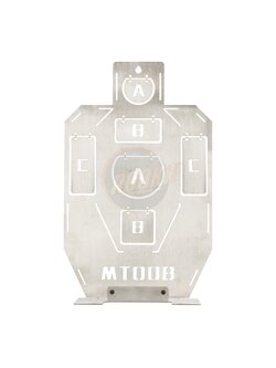 MT008 Brushed Hardened Stainless Steel IDPA Standard Target