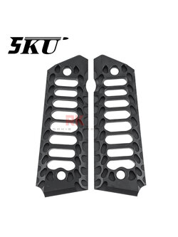 5KU "Cobra Skeleton" Aluminum Grip for Marui 1911 Government (Black)