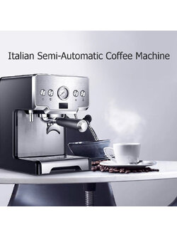 เครื่องชงกาแฟกึ่งอัตโนมัติ สไตล์อิตาลี 1 หัวกรุ๊ป 15 บาร์ มีสตรีมนม
