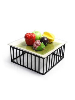 Stand Cage with Bowl color White 1619-032