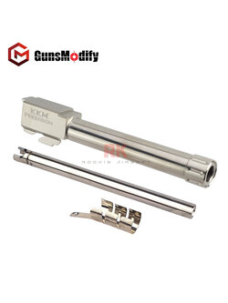 GunsModify KKM Stainless Steel Threaded Barrel Set For TM G17 (Silver)