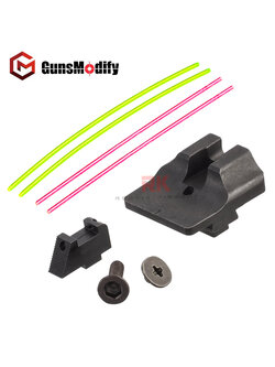 GunsModify W Style Steel CNC Fiber Optic Sight Set For TM / WE G-Series