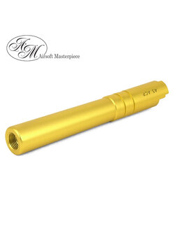 Airsoft Masterpiece .45 ACP ALUMIINUM Threaded Fix Outer Barrel for Hi-CAPA 5.1 (Gold)