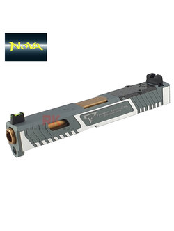 NOVA CNC Aluminum TTI G19 RMR Slide Kit for Marui G19 (Matte Silver)