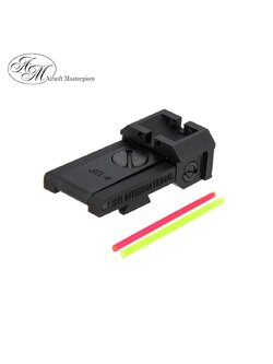 Airsoft Masterpiece Aluminum Fiber Optic Rear Sight (STI) for Marui Hi-CAPA 5.1