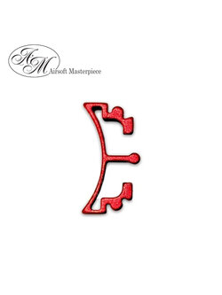 Airsoft Masterpiece Aluminum SV Puzzle Trigger Ring - Long Curve Red