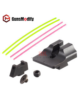 GunsModify W Style Steel CNC Fiber Optic Sight Set For UMAREX G-Series
