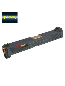 NOVA CNC Aluminum TTI G17 Slide Set for Marui G17 Gen4 (Shiny Black)