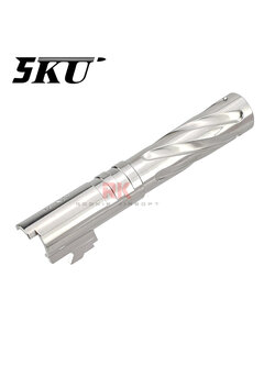 5KU Tornado Stainless Steel Threaded Outer Barrel for Marui Hi-CAPA 4.3 (Silver)