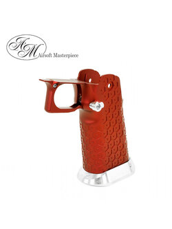 Airsoft Masterpiece Aluminum Grip for Hi-CAPA Type 19 (Infinity HEX) Red