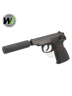 WE Makarov 654K with Silencer - Black