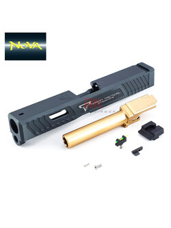 NOVA CNC Aluminum TTI Style G19 Slide Set for Marui G19 (Shiny Black)