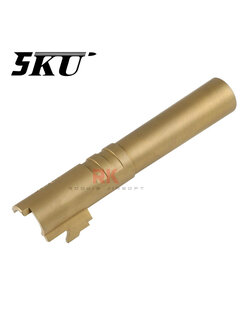 5KU Stainless Steel Threaded Outer Barrel for Marui Hi-CAPA 4.3 (Gold)