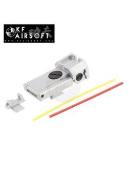 KF Airsoft Steel Front and Rear Sight with Fiber (Infinity) for Marui Hi-CAPA 5.1
