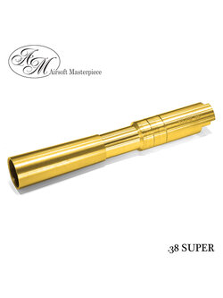 Airsoft Masterpiece .38 Super Fix Outer Barrel for Compensator Hi-CAPA 5.1 (Gold)