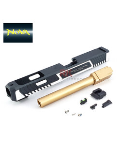 NOVA CNC Aluminum TTI Style G34 Slide Set for Marui G17 / G34 (Shiny Two Tone)
