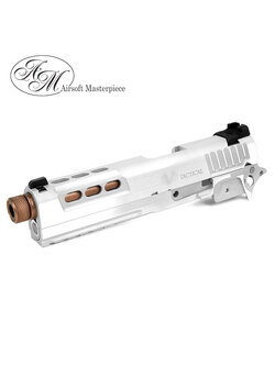 Airsoft Masterpiece STI Tactical Slide Kit Set with Threaded Outer Barrel for Hi-CAPA 5.1 (Silver)