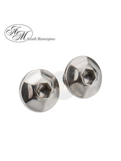 Airsoft Masterpiece Steel Infinity Ver.1 Grip Screw for Hi-CAPA (Silver)