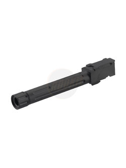 5KU LANTAC 9INE Fluted Outer Barrel for Marui G17 (Black)